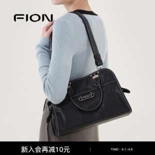 Fion 菲安妮week系列贝壳包植鞣高级单肩斜挎包包女 明星同款