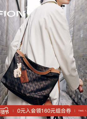 Fion/菲安妮25秋摇摇包手提托特包高级单肩斜挎包包女通勤菜篮子
