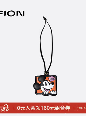 Fion/菲安妮迪士尼米奇合作款挂件可爱皮质编绳挂饰包挂包包配饰