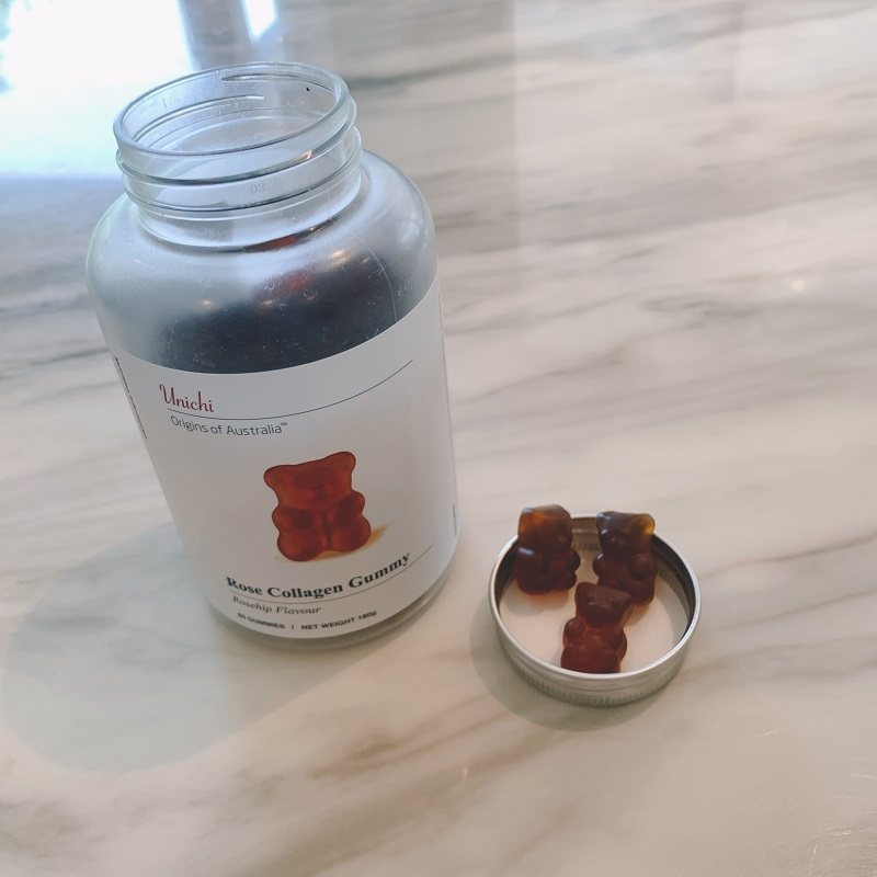 直邮 赵露思张新成同款澳洲unichi玫瑰胶原蛋白小熊软糖60粒vc