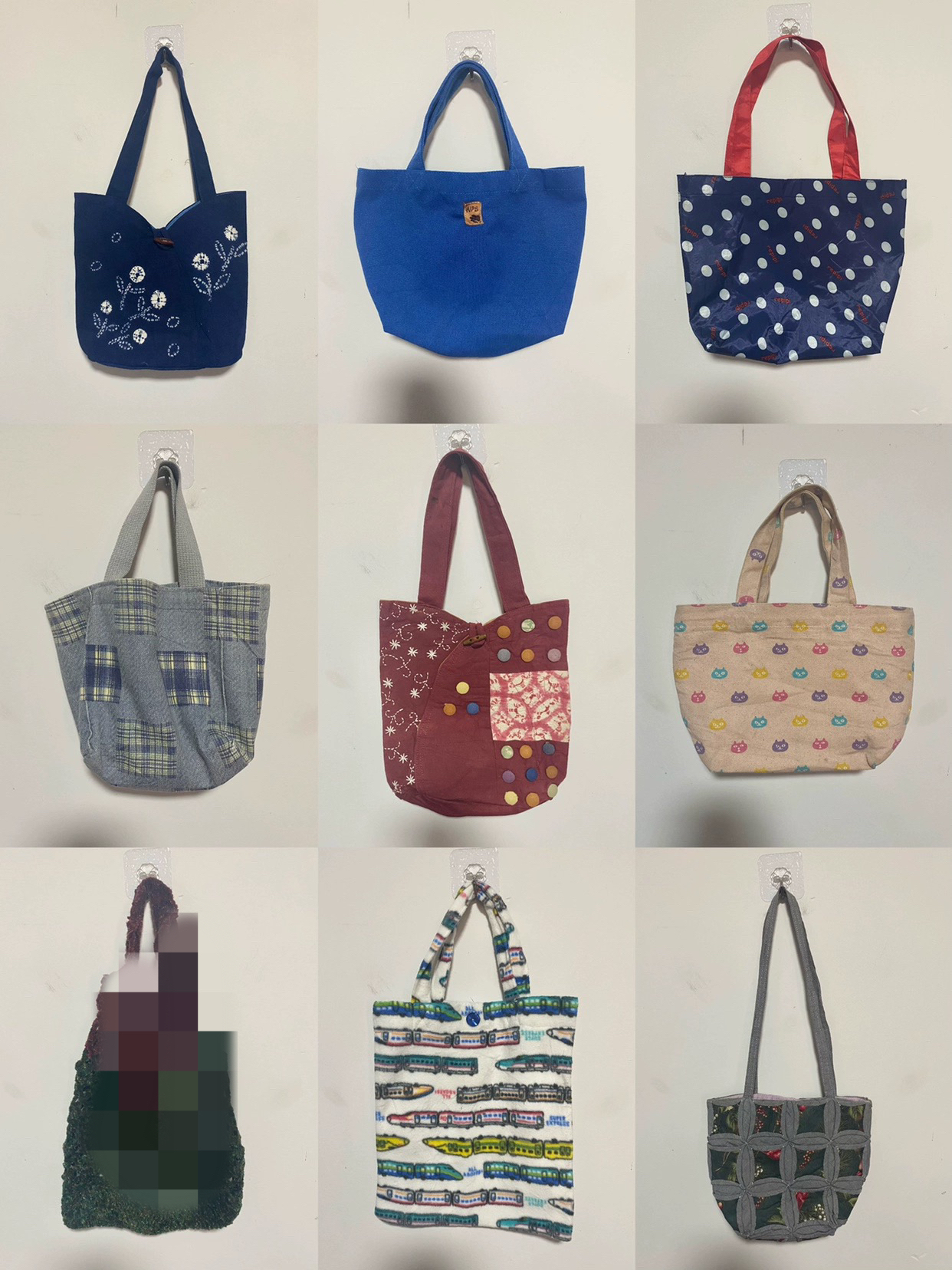 天天古着小布包vintage日本中古帆布包拎袋森系收纳手提包
