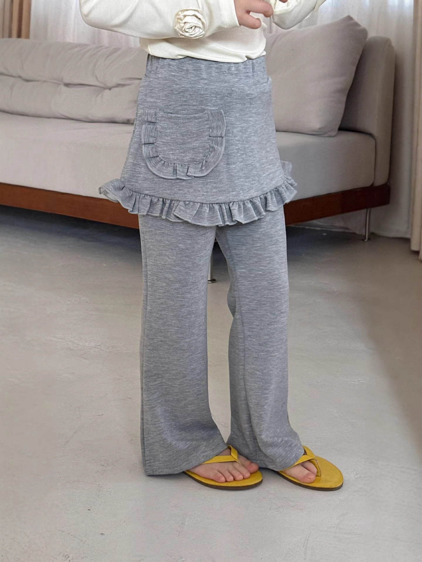 女童裤子2026春季新款儿童时髦洋气花边屁帘裙裤女孩百搭微喇裤潮,童装/婴儿装/亲子装,裤子,淘宝优惠券,粉丝福利购,淘宝优惠卷