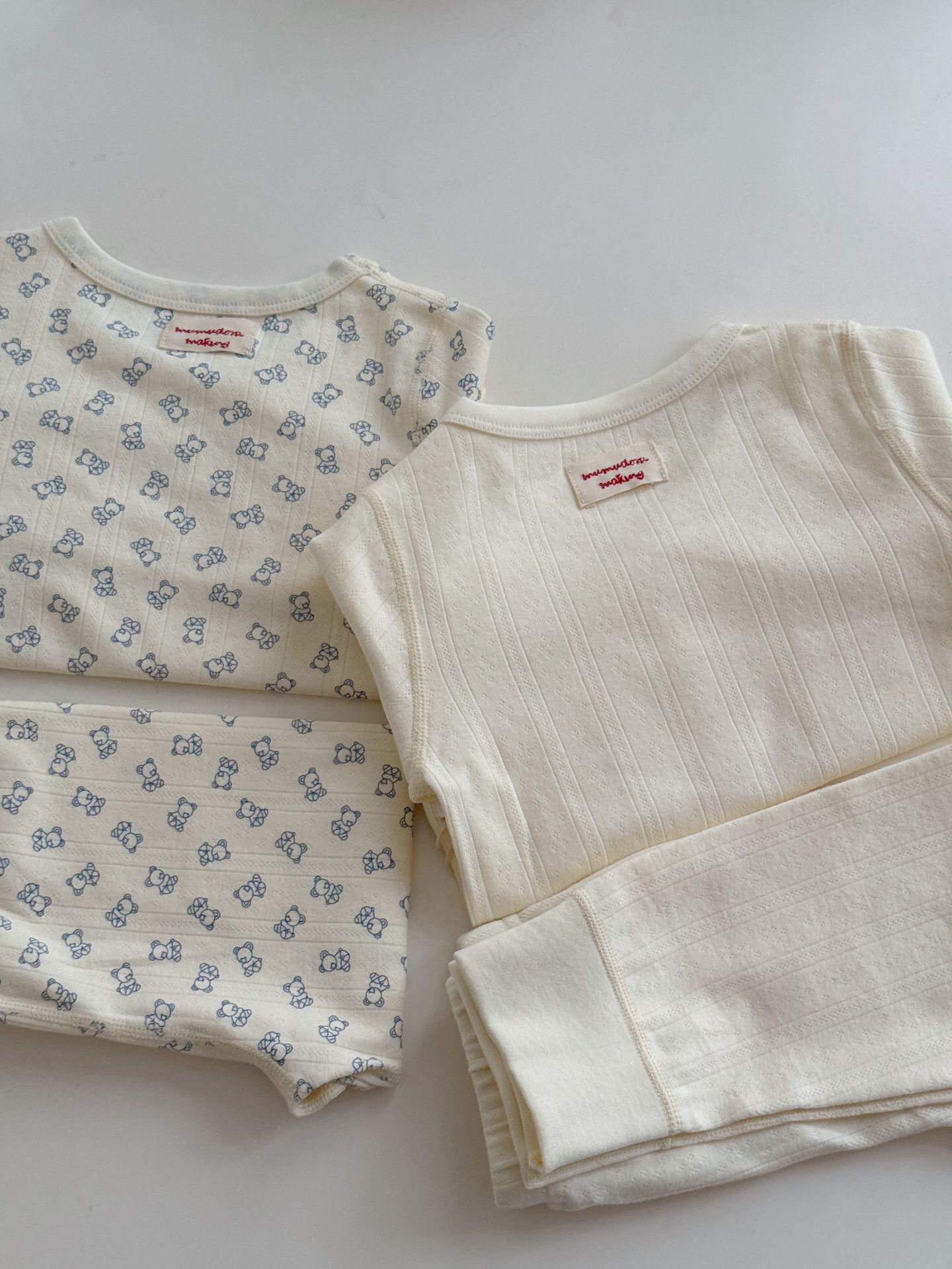 儿童纯棉A类保暖套装男女童双层提花透气秋衣秋裤家居服两件套韩