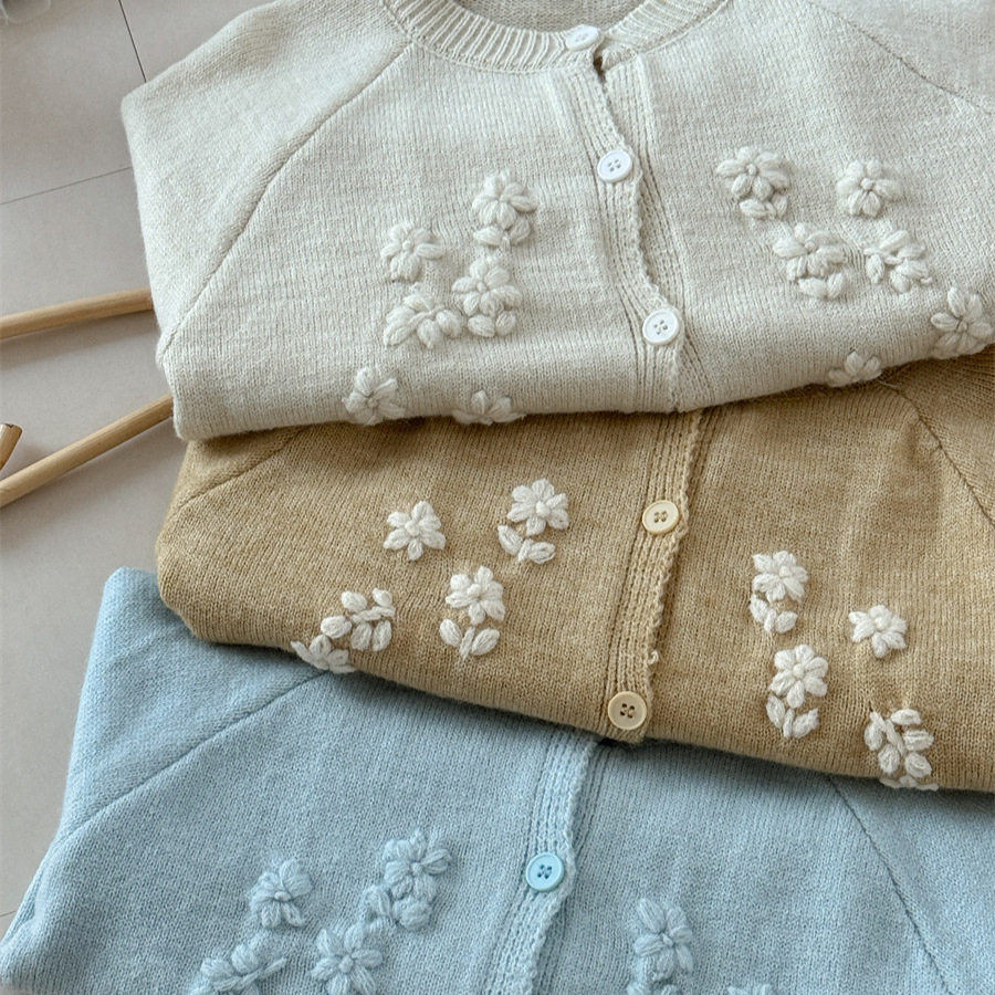 女童毛衣2026春季新款韩版潮范百搭洋气针织外套儿童长袖开衫毛衣