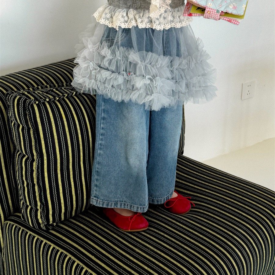 女童2026春季新款韩系百搭宽松复古风潮范洋气牛仔裤儿童休闲裤潮,童装/婴儿装/亲子装,裤子,淘宝优惠券,粉丝福利购,淘宝优惠卷