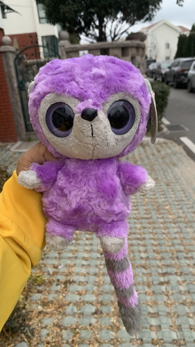 孤品修补款紫环尾狐猴公仔