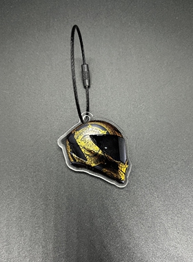 罗宁Ruroc碳纤维头盔AT4挂件EOX亚克力钥匙扣小众机车包包挂饰潮