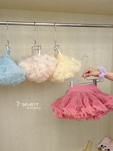 7seven女童tutu裙蓬蓬裙半身裙春夏纱裙超蓬凸凸裙