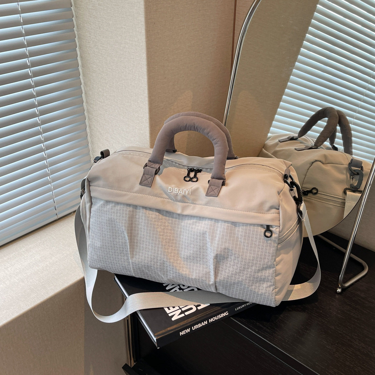 多功能休闲旅行包轻便简约健身包韩版时尚套拉杆行李袋出差手提包