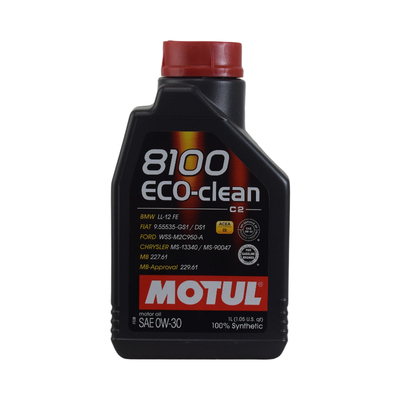 MOTUL摩特8100 Eco-CIEAN 0W30汽车机油全合成摩特机油1L装