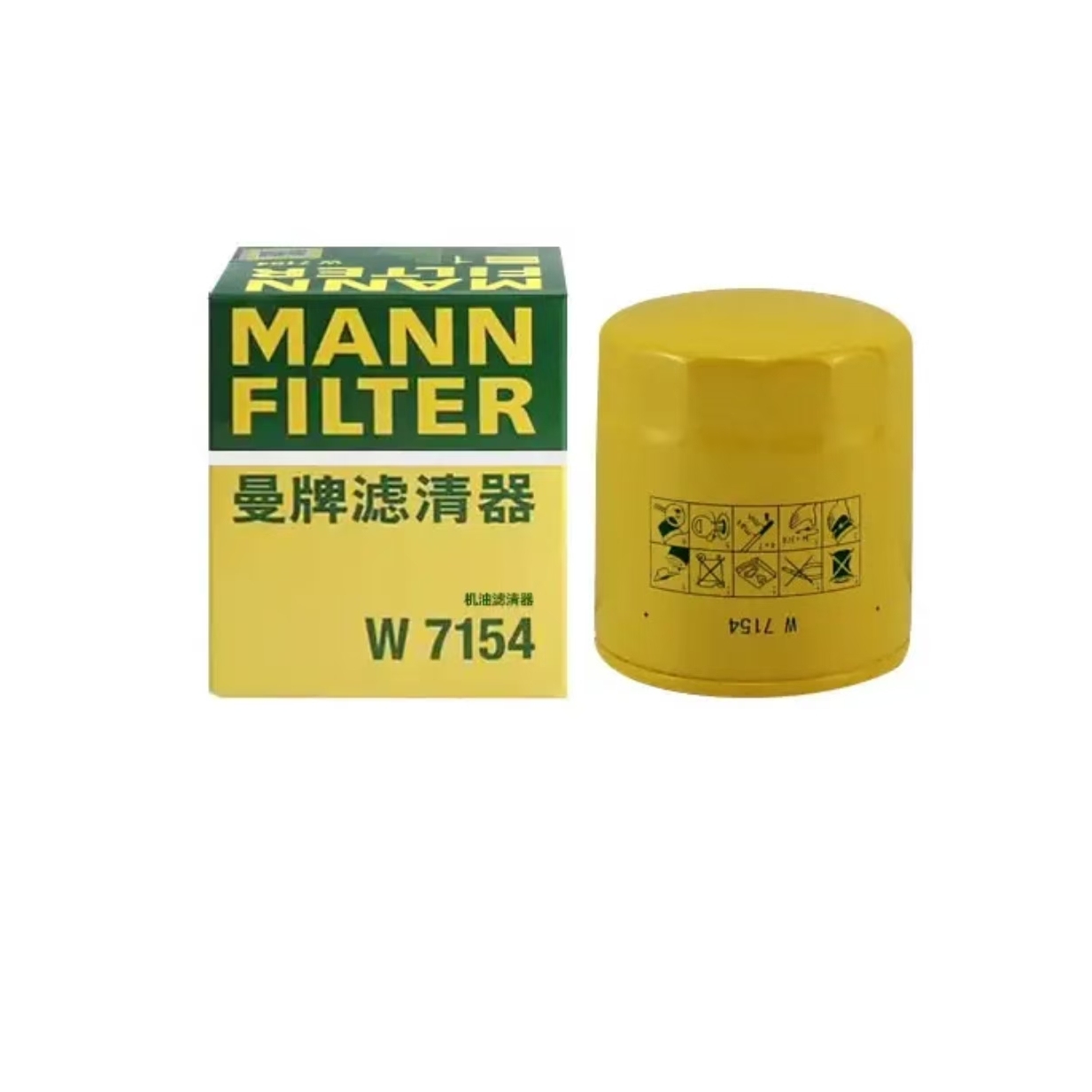 曼牌机油滤芯W7154代替W7076适配别克雪佛兰凯迪拉克迈锐宝XL