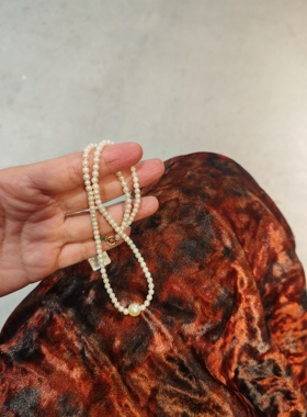 中古Vintage18k金海水akoya珍珠项链