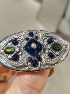 中古Vintage品牌打标螺钿胸针吊坠两用款