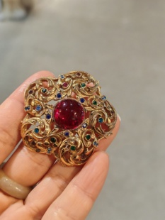 中古英国sphinx琉璃胸针