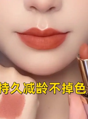 【官方正品】大牌复古姨妈色口红女显白不掉色不沾杯防水哑光保湿
