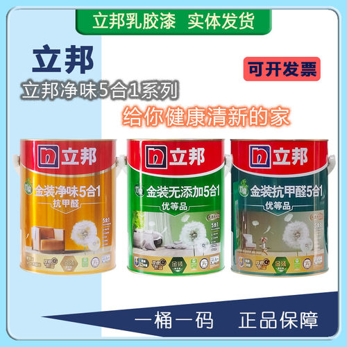 立邦抗甲醛竹炭金装五合一5合1