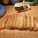 A29白牦牛角圆柱形粗磨段料刀柄笔杆头佛珠DIY牛角原料实心原材料