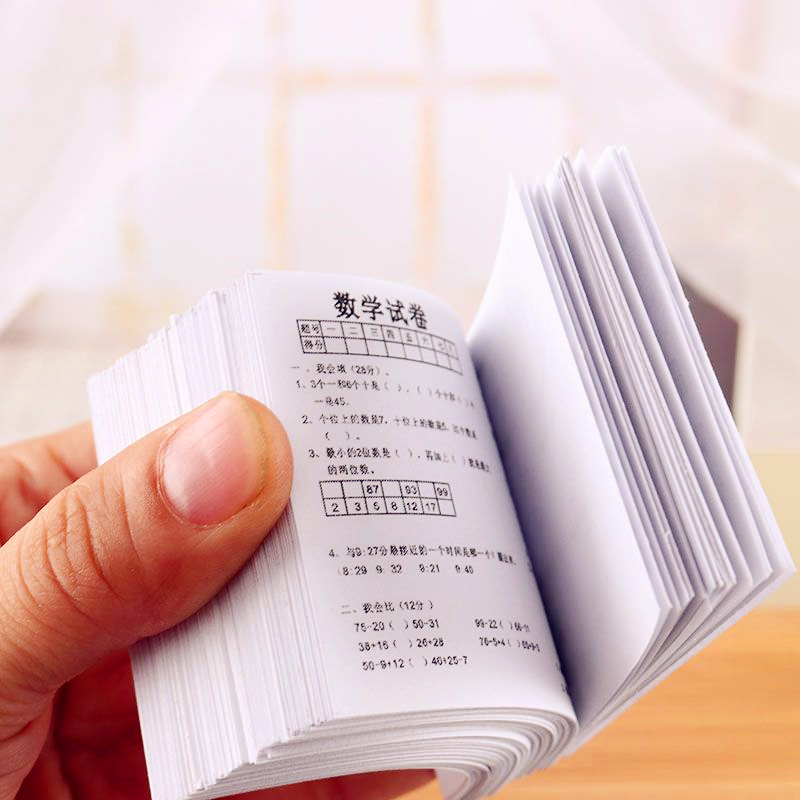 微缩小试卷过家家考试玩具