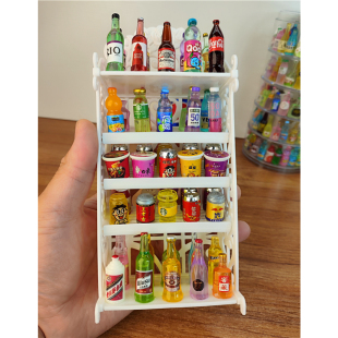 微缩瓶子 迷你便利店 儿童节生日礼物 仿真超市货架模型 创意礼品