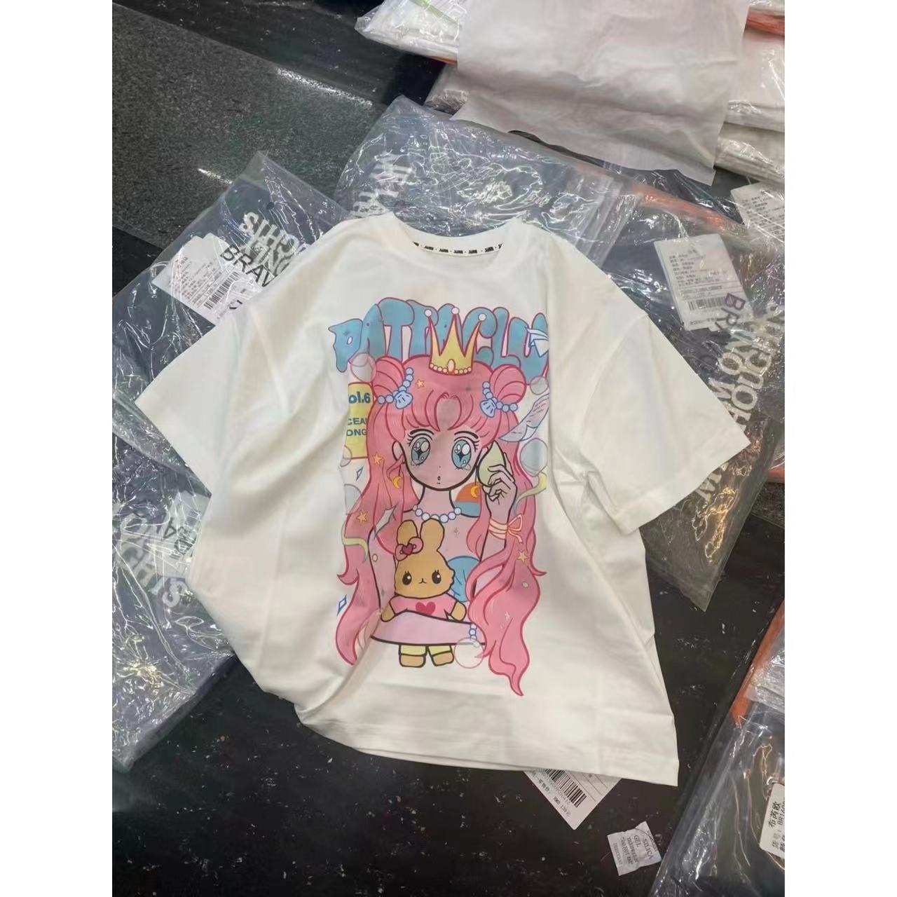 宽松纯棉印花大版短袖品牌童装