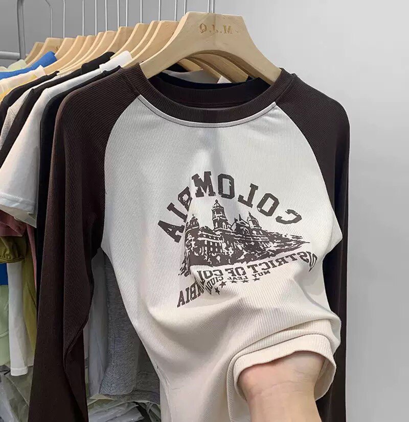 亲子装女童打底衫2026秋季新款中大童长袖T恤修身短款上衣辣妹装