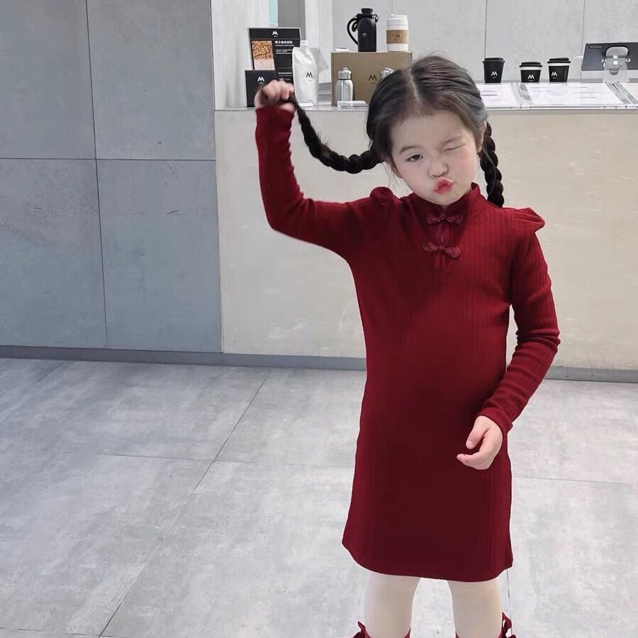 亲子装女童红色旗袍裙春秋装2025宝宝新中式连衣裙儿童复古裙子,童装/婴儿装/亲子装,旗袍,淘宝优惠券,粉丝福利购,淘宝优惠卷