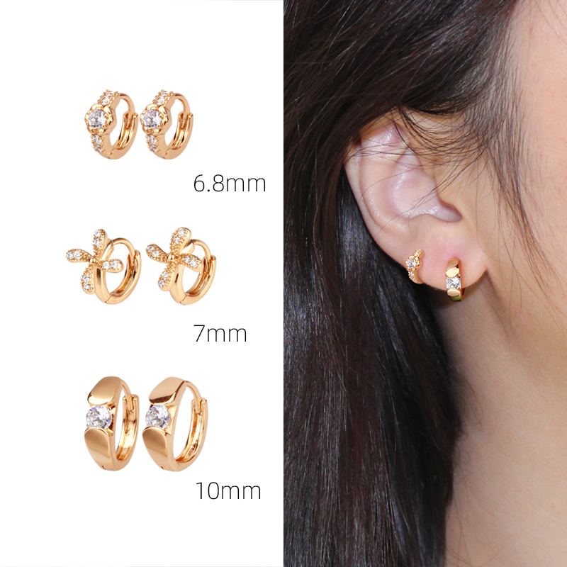 耳环高级感2025新款带钻耳扣女