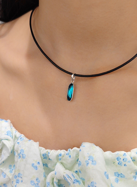 纯银蜡绳锁骨链女百搭高级