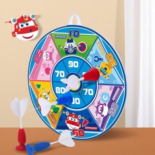 正品超级飞侠乐迪3岁以上儿童亲子互动加厚飞标靶吸盘式飞镖玩具