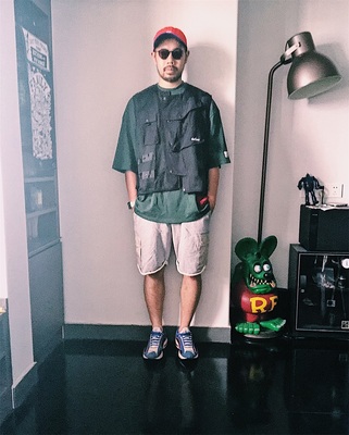 日本美式复古户外拼接短裤包邮