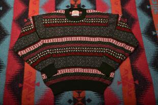 香港产 费尔岛 复古民族雪柄镂空套头摩天轮羊毛衣hatt2027 包邮