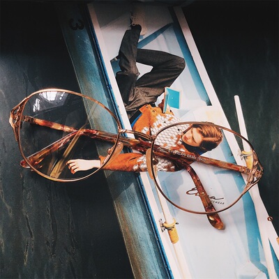 早期elera包邮复古巴洛克vintage古董文艺18k金属框架眼镜hayj982