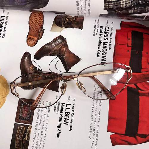 包邮孤品早期deadstock美式复古巴洛克风格金属框架眼镜iaspyj852