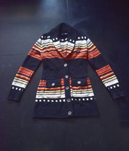 vintage古着美国碰掉吞复古navajo图腾cowichan羊毛衣bbxb644 包邮