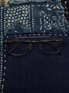 j-vision 包邮复古vintage古董平光面金属框架眼镜男女gayj1162