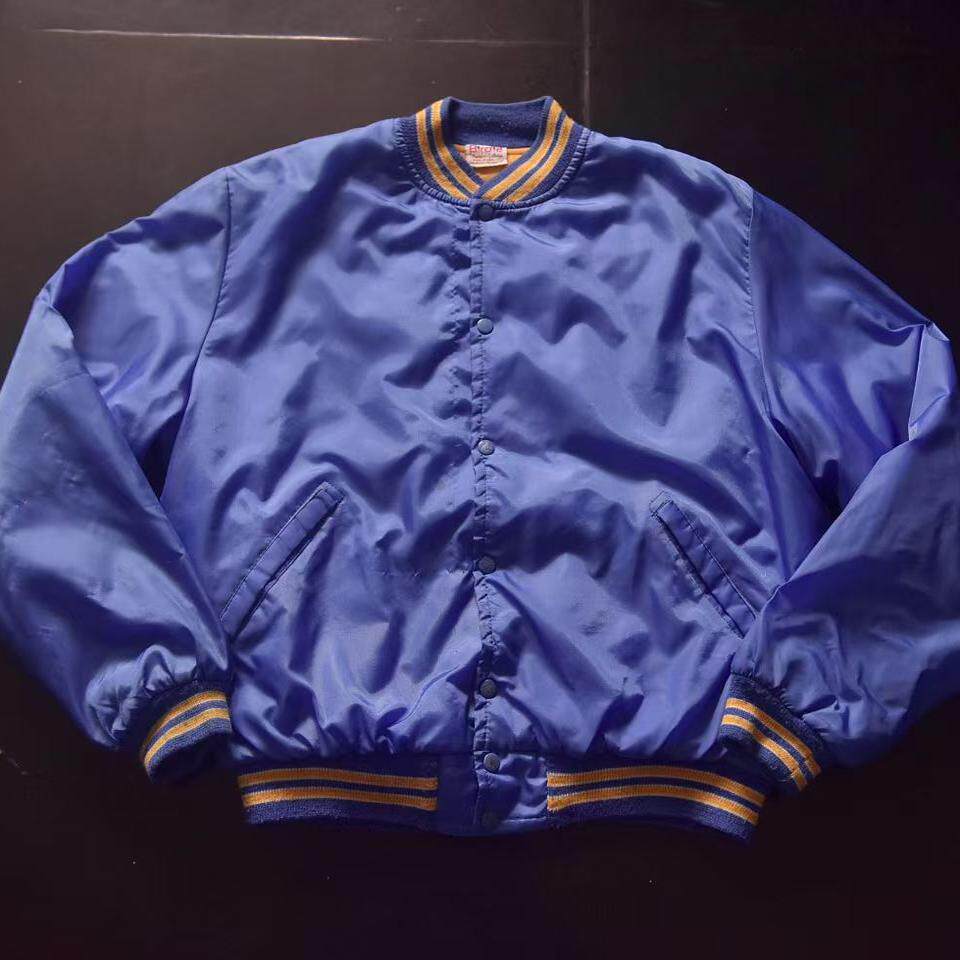 vintage古着美国产美式复古y2k棒球baseball印花夹棉外套 jac1979