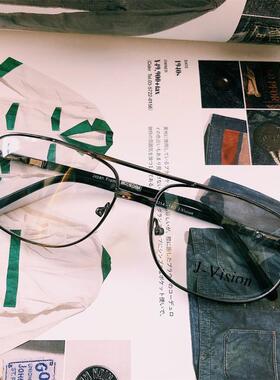 j-vision 包邮复古vintage古董平光面金属框架眼镜男女gayj1163