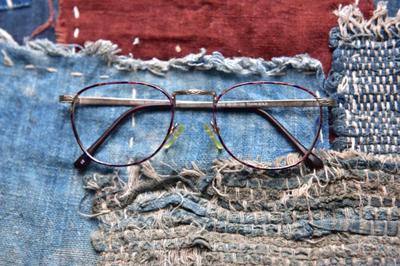 古董金属框架眼镜包邮