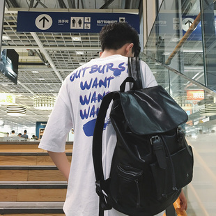 双肩包男士韩版时尚潮流欧美背包个性超火街头百搭女学生潮牌书包
