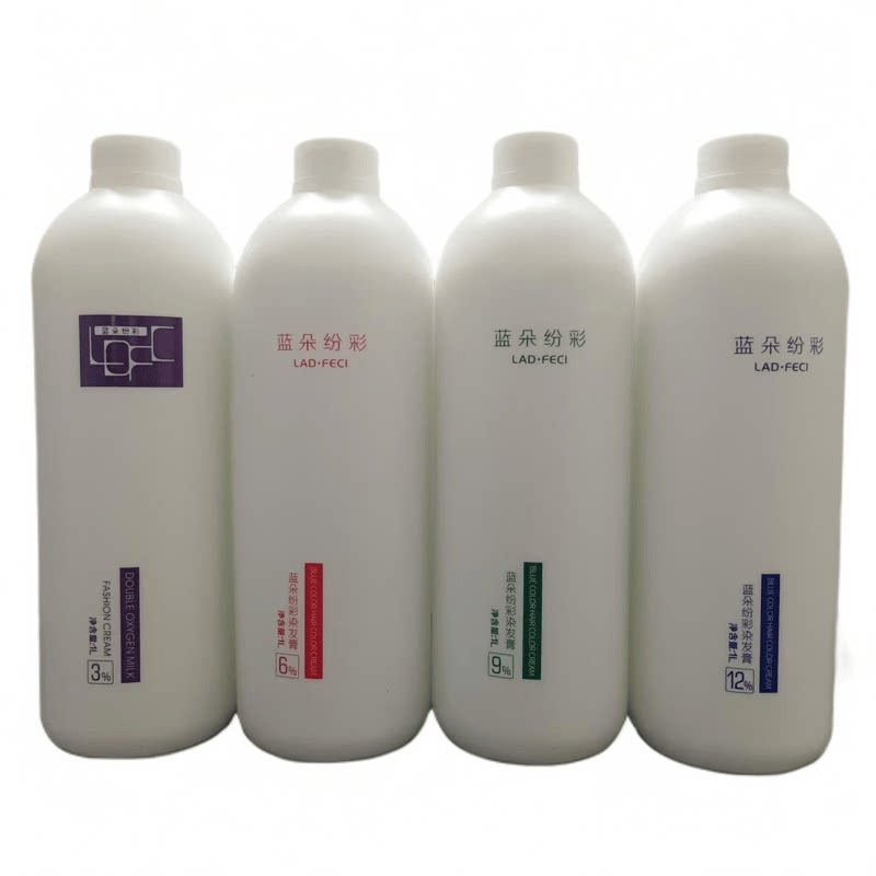 高优蓝朵纷彩双氧奶清香温和理发店漂粉褪色膏染发剂低刺激双氧图片