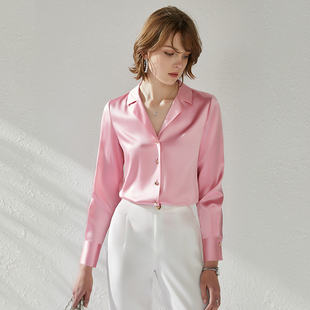 领气质衬衫 重磅真丝西装 高端桑蚕丝正品 长袖 拓美2026春季 女衫 新款