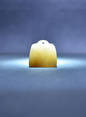 印面20且末糖白玉瓦当钮印章把件