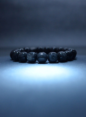 和田玉白皮青花籽料老型珠手串