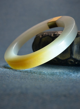 内径55且末金糖白玉工字玉手镯子