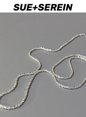 绝美星河！意大利vicenza小众s925银波光粼粼闪光锁骨链素链项链