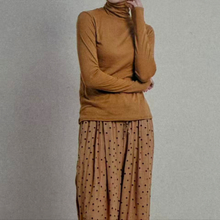 现货 不退不换 日本ROBE de PEAU高领套头针织衫