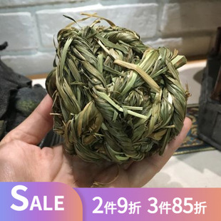 烤制编织草绳草球 磨牙玩具 约7.5cm 提摩西/燕麦草/果树草 多选