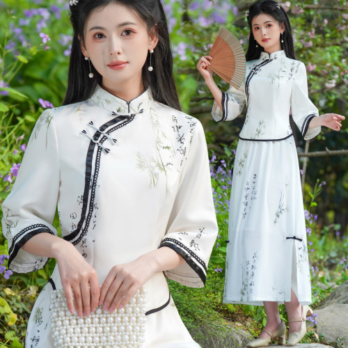 改良旗袍两件套女式上衣