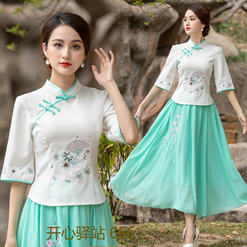 改良版旗袍上衣复古中国风