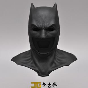 HT1/6兵人模型Hot Toys正义联盟 全黑 蝙蝠侠头雕连体头罩脖套DIY